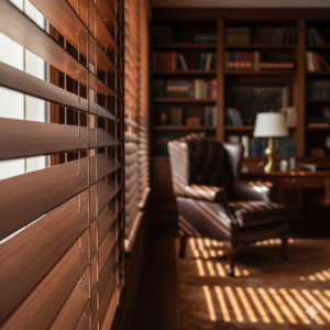 Wooden Blinds 1 Wooden Blinds Fitted On A Large Living Room Window