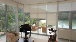 Printed Blinds 1 Custom Printed Blinds Installed On A Large Living Room Window